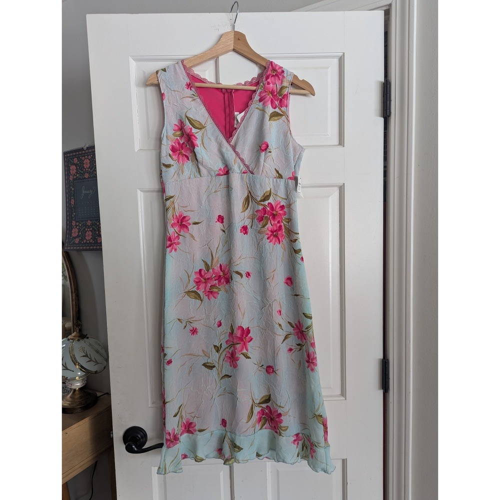 NEW! VTG CHARLOTTE RUSSE 90s Y2k Floral Fairy COTTAGECORE Babydoll Dress Size L